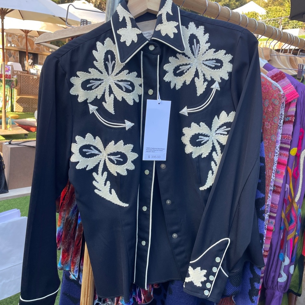 1950s California Western Shirt with Embroidered Details